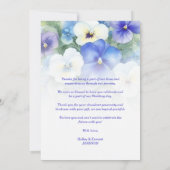 Delicate Romantische Klassieke Bloemen Blauwe tint Bedankkaart (Achterkant)