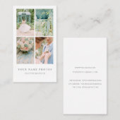 Delicate Romantische Vier Fotofotografie Visitekaartje (Voorkant / Achterkant)