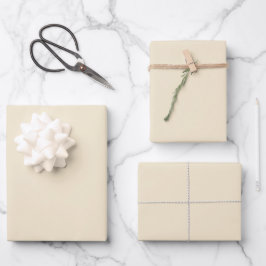 Delicate romige beige effen kleur inpakpapier vel