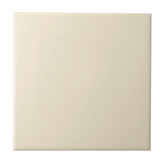 Delicate romige beige effen kleur tegeltje (Voorkant)