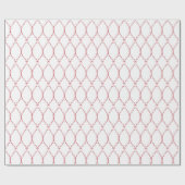 Delicate Rood Geometrisch Patroon Cadeaupapier (Vlak)