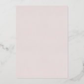 Delicate Roos Gold Foil | Blush repesial Dinner Folie Uitnodiging (Achterkant)