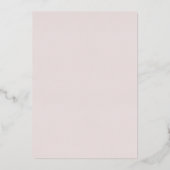 Delicate Roos Gold Foil | Blush Vrijgezellenfeest Folie Uitnodiging (Achterkant)
