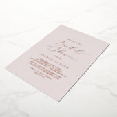 Delicate Roos Gold Foil | Blush Vrijgezellenfeest Folie Uitnodiging (Gedraaid)