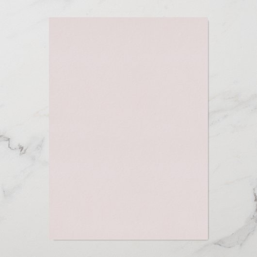 Delicate Roos Gold Foil | Blush Weddenschap Folie Uitnodiging (Achterkant)
