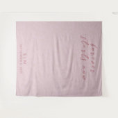 Delicate Roos Gold Wedding Foto Achtergrond Tapest Wandkleed (Voorkant (horizontaal))