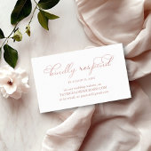 Delicate Roos Goud Script Bruiloft Online RSVP Visitekaartje