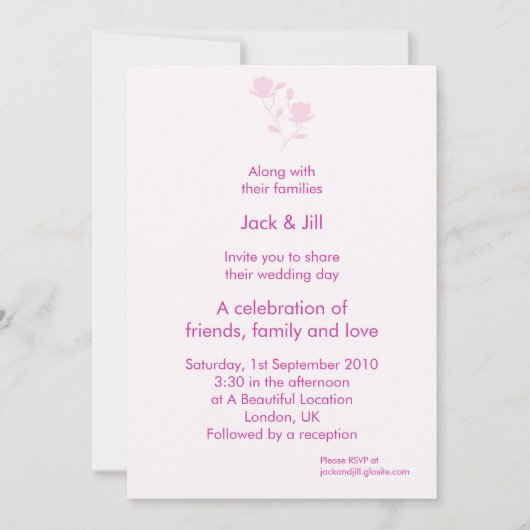 Delicate roos (roze) 5x7 kaart (Voorkant)