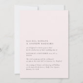 Delicate Roos Soft Blush Romantisch Bord Roze Eenv Kaart (Voorkant)