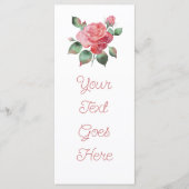 Delicate Rose Menu (Voorkant)