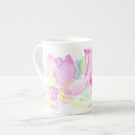 Delicate Roses Bone China Mok