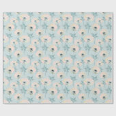 Delicate roze anemoon. cadeaupapier (Vlak)