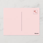 Delicate Roze Anjers met Groene Bladeren Bloemen Briefkaart (Achterkant)