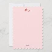 Delicate Roze Anjers met Groene Bladeren Bloemen Feestdagenkaart (Achterkant)