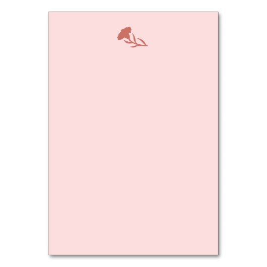 Delicate Roze Anjers met Groene Bladeren Bloemen Kaart (Achterkant)