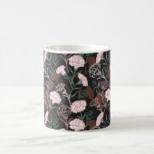 Delicate Roze Anjers met Groene Bladeren Bloemen Koffiemok (Center)