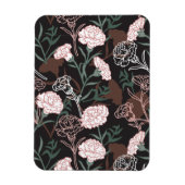 Delicate Roze Anjers met Groene Bladeren Bloemen Magneet (Verticaal)