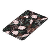 Delicate Roze Anjers met Groene Bladeren Bloemen Magneet (Linkerzijde)