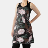 Delicate Roze Anjers met Groene Bladeren Bloemen Schort (Insitu)