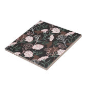 Delicate Roze Anjers met Groene Bladeren Bloemen Tegeltje (Zijkant)