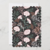 Delicate Roze Anjers met Groene Bladeren Bloemstuk Feestdagenkaart (Voorkant)