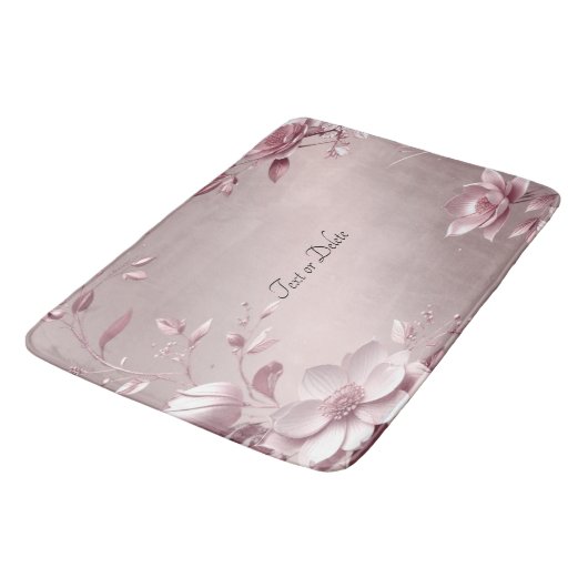 Delicate Roze Bloem Badmat (Gekanteld)