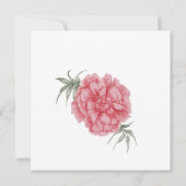 Delicate roze bloem bruiloft save the date (Achterkant)