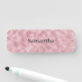 Delicate roze bloem gepersonaliseerd naamplaatje (In situ)