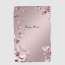 Delicate Roze Bloem Golf Handdoek
