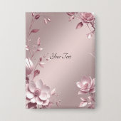 Delicate Roze Bloem Knop Button (Voorkant)