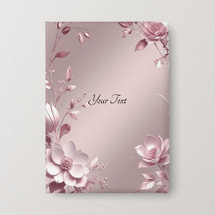 Delicate Roze Bloem Knop Button