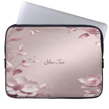 Delicate Roze Bloem Laptop Hoes