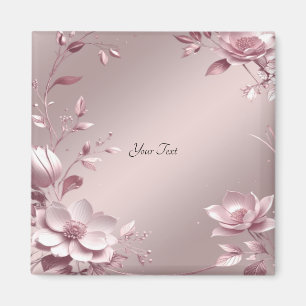 Delicate Roze Bloem Magneet