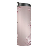 Delicate Roze Bloem Thermosbeker (Geroteerd rechts)