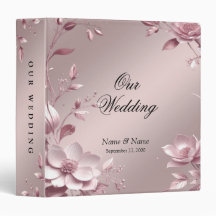 Delicate Roze Bloemalbum Binder