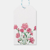 Delicate roze bloemen bruiloft cadeaulabel (Achterkant)
