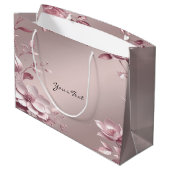 Delicate Roze Bloemen Cadeautas (Achterkant Gekanteld)
