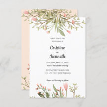 Delicate roze bloemen chic Botanical bruiloft