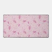 Delicate roze bloemen en bogen bureaumat (Voorkant)