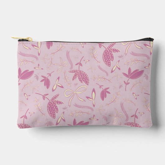 Delicate roze bloemen en bogen etui (Voorkant)