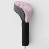 Delicate roze bloemen en bogen golfheadcover (Schuin)