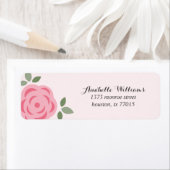 Delicate roze bloemen etiket (Insitu)