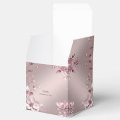 Delicate Roze Bloemen Favor Doos Bedankdoosjes (Geopend)