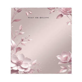 Delicate Roze Bloemen Notitieblok