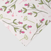 Delicate roze bloemen patroon tissuepapier (Detail)