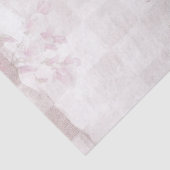 Delicate roze bloemen Roze/Witte Checkerboard Tissuepapier (Detail)