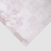 Delicate Roze Bloemen Roze / Witte Schaakbord Tissuepapier (Detail)