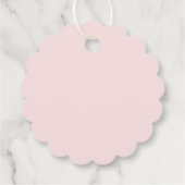 Delicate Roze Bloemenkrans Script Bedankt Bedankjes Labels (Achterkant)
