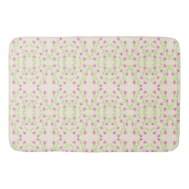 Delicate roze bloemige badmat Kies je maat