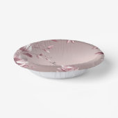 Delicate Roze Bloemige Papieren Kommen (Gebogen)